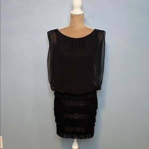 Aidan by Aidan Mattox Black Sleeveless Sheath Mini Dress Size 0